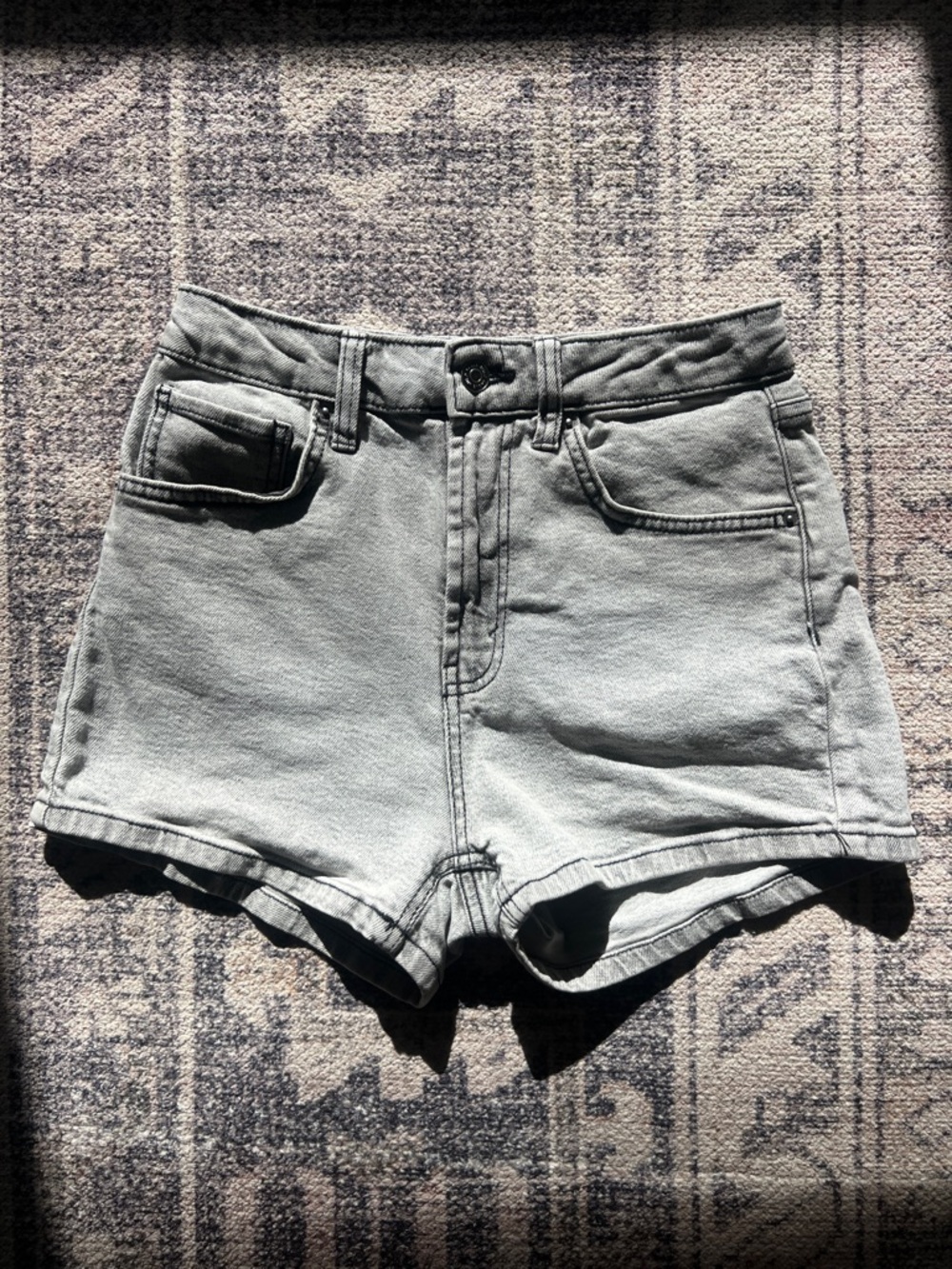 wild fable High-Waist Light Gray Denim Shorts
